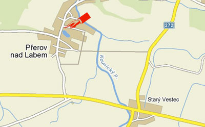 Mapa — Přerov nad Labem
